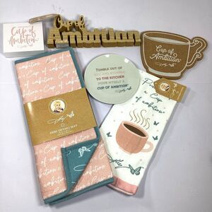 Dolly Parton Cup Of Ambition Lot Mat Trivet Towel Sign Plate Discontinued DG